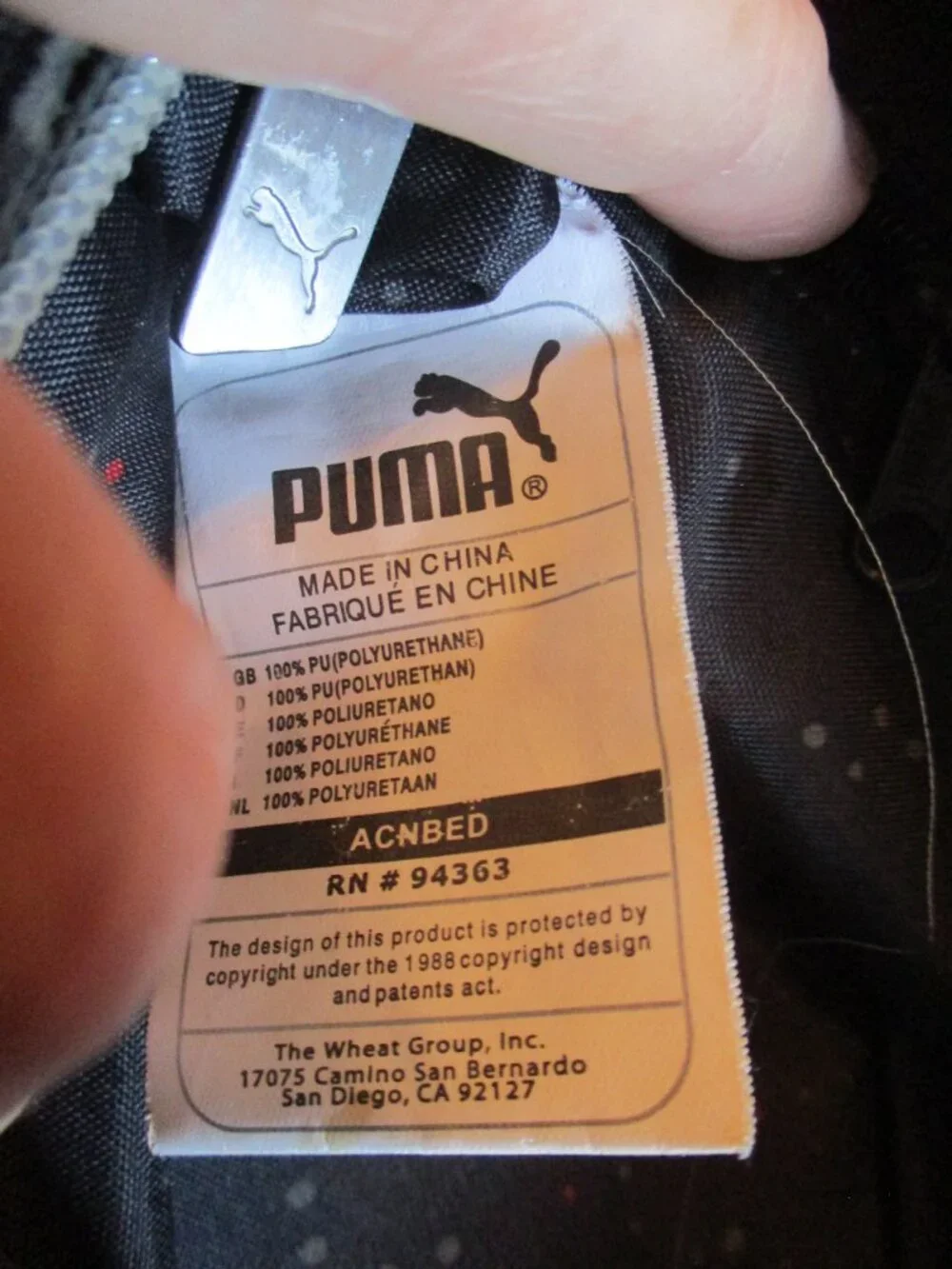 Vintage Puma Scuderia Ferrari Official Sm Black Faux Leather Double Handled Tote